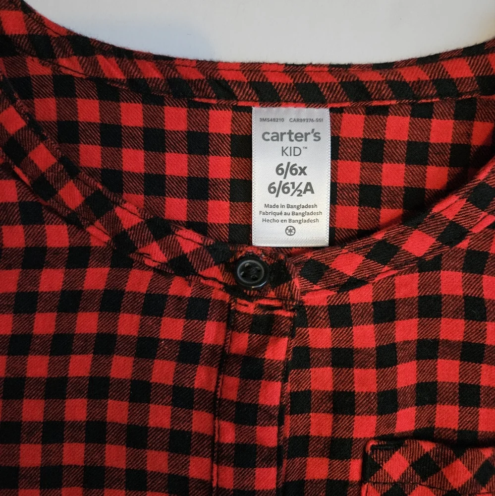 Red Gingham Girls dress Size 6